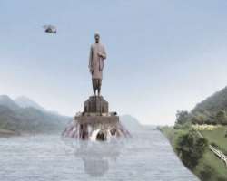 The ground floor of the museum is used to portray the planning strategies of the Sardar Sarovar Project which is a hydroelectric dam installed on the 